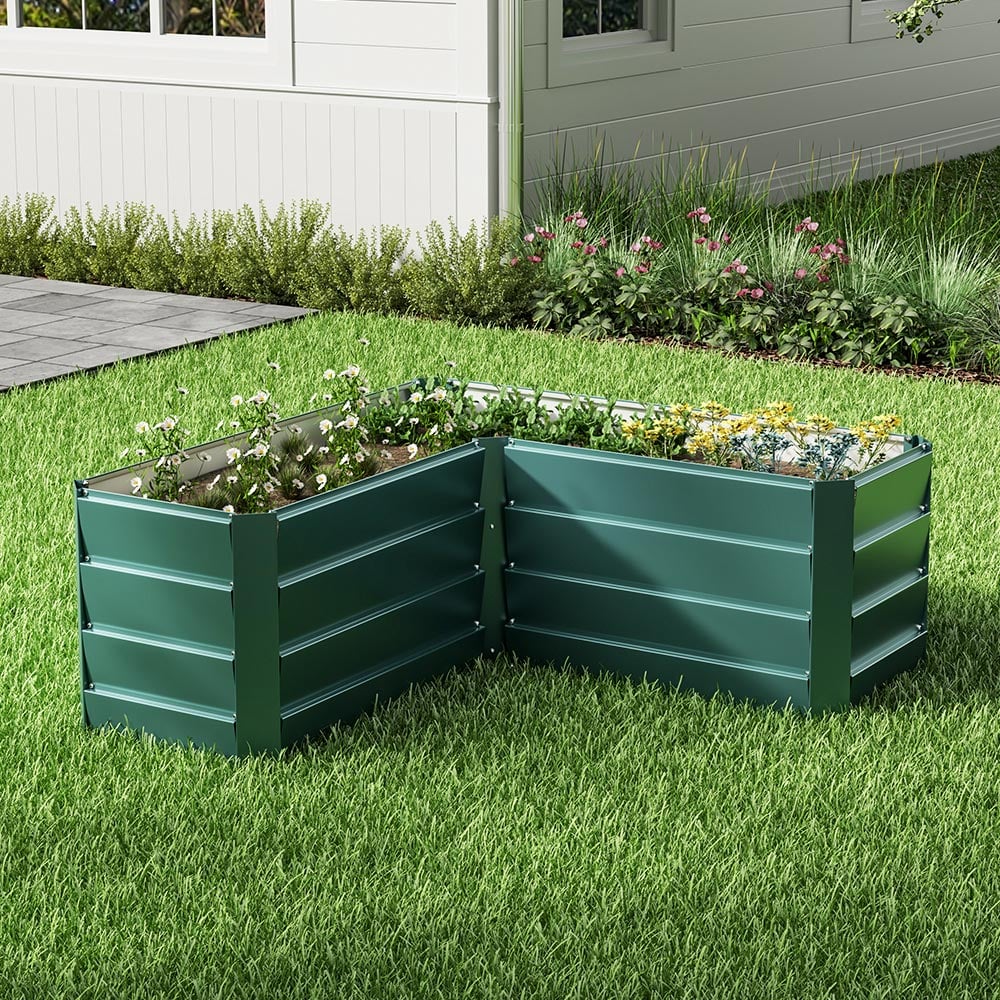 Steel Raised Garden Bed 114x114 cm – Heavy Duty Planter Box for Vegetables & Flowers