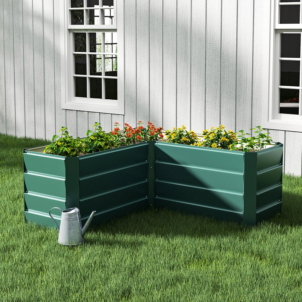 Steel Raised Garden Bed 114x114 cm – Heavy Duty Planter Box for Vegetables & Flowers