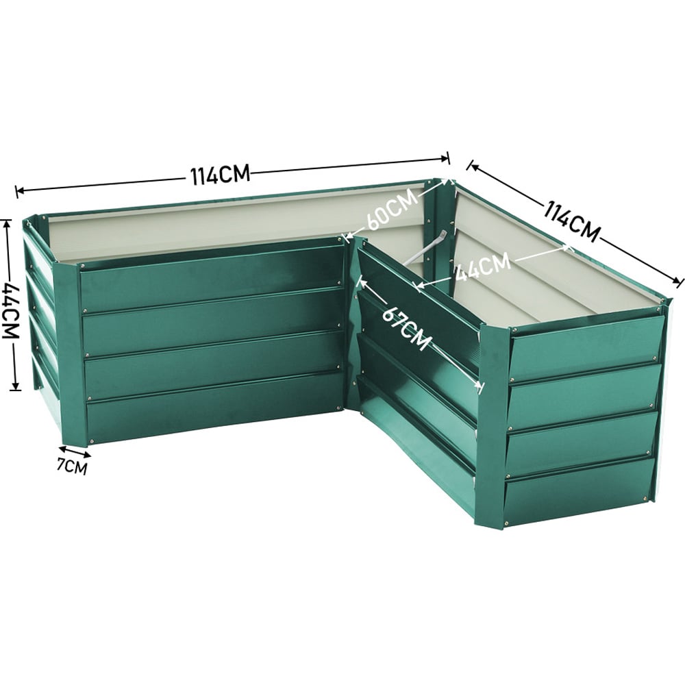 Steel Raised Garden Bed 114x114 cm – Heavy Duty Planter Box for Vegetables & Flowers