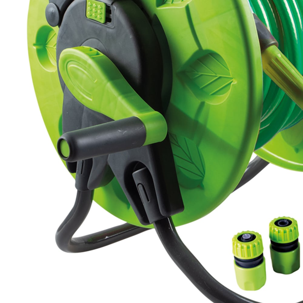 Garden Hose Reel Cart 30m – Heavy Duty Hose Trolley with Wheels for Easy Storage